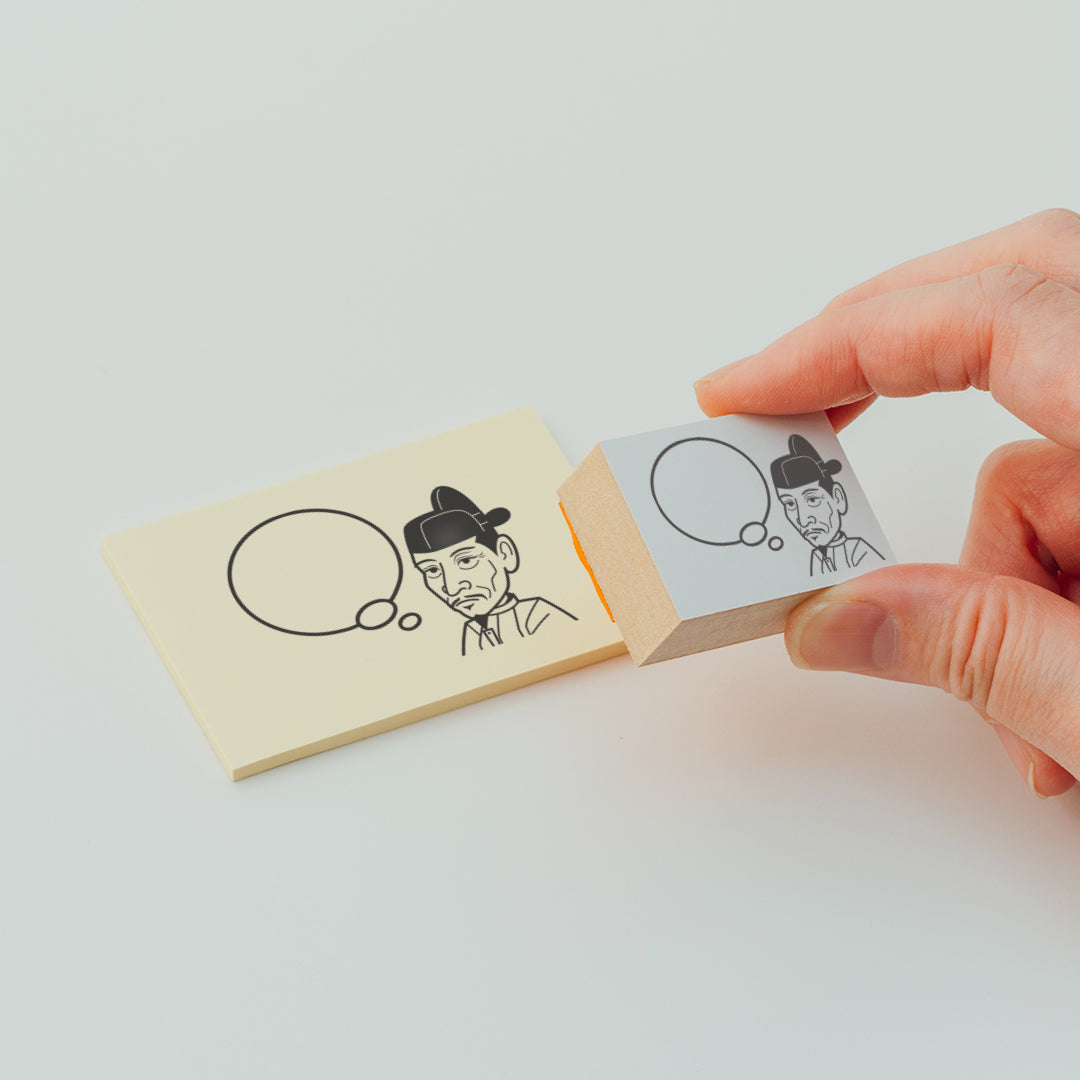 KAIUN-DO 偉人ひとこと物申す! 豊臣秀吉のイラストにふきだしが付いたひとことゴム印