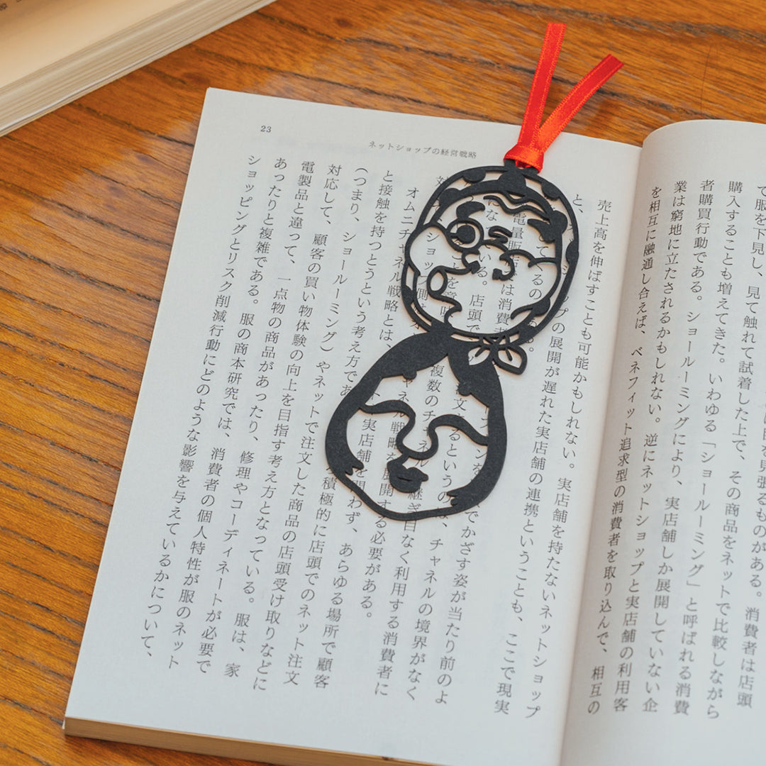 切り絵しおり|おかめひょっとこ