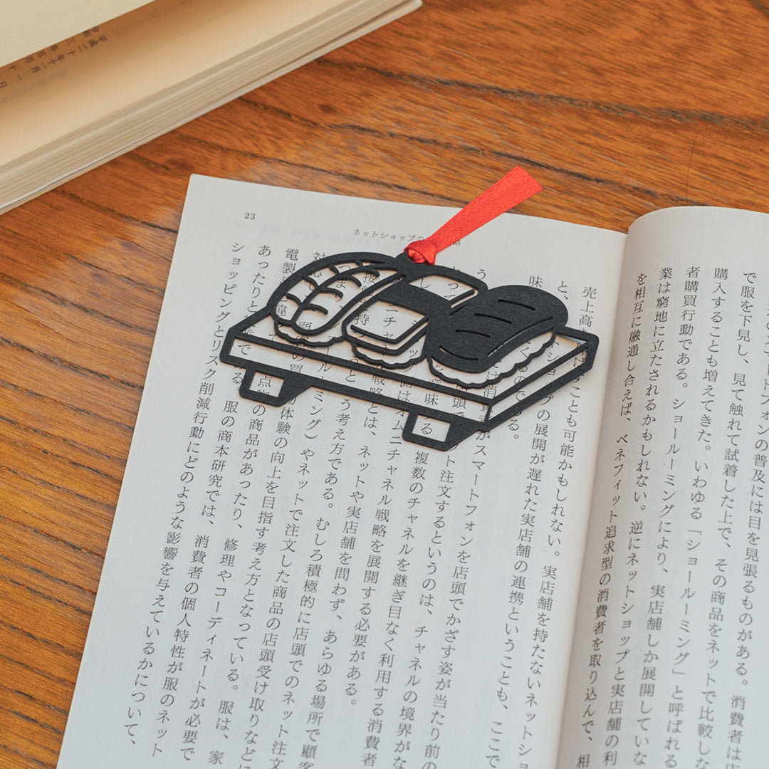 切り絵しおり|寿司3貫