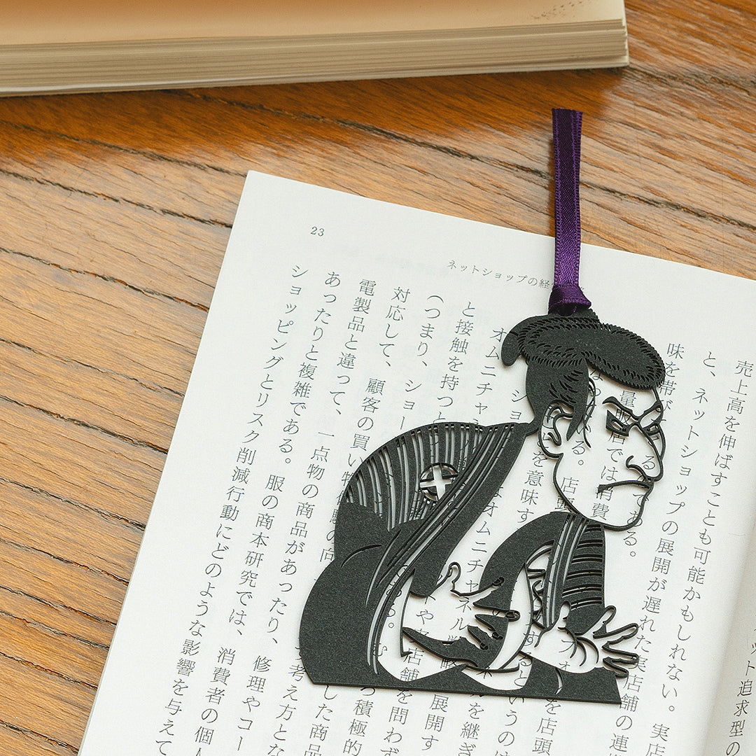 江戸の粋が息づく｜切り絵しおり 三世大谷鬼次の奴江戸兵衛 (Kirie Bookmark – Otani Oniji III as Yakko Edobei / Edo Drama in Silhouette)