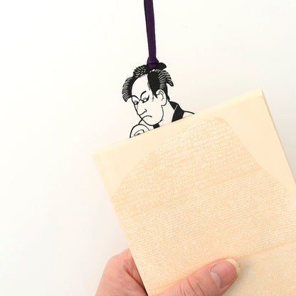 江戸の芝居絵をしのばせて｜切り絵しおり 初代市川男女蔵の奴一平 (Kirie Bookmark – Ichikawa Danjuro I as Yakko Ippei / Classic Kabuki in Cutout Form)