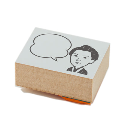 KAIUN-DO 偉人ひとこと物申す！樋口一葉のイラストにふきだしが付いたひとことゴム印