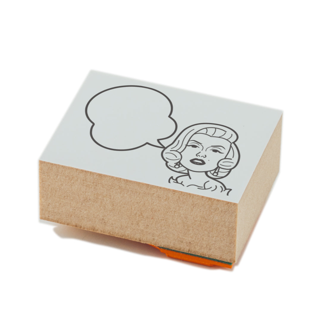 KAIUN-DO 偉人ひとこと物申す！マリリン・モンローのイラストにふきだしが付いたひとことゴム印