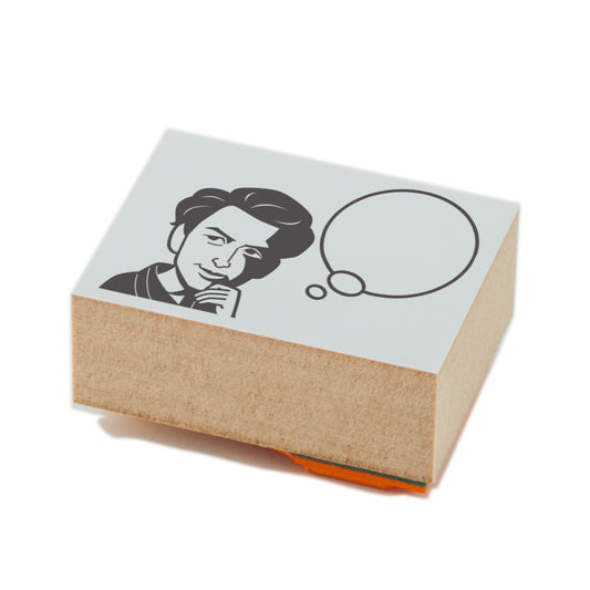 KAIUN-DO 偉人ひとこと物申す！芥川龍之介のイラストにふきだしが付いたひとことゴム印