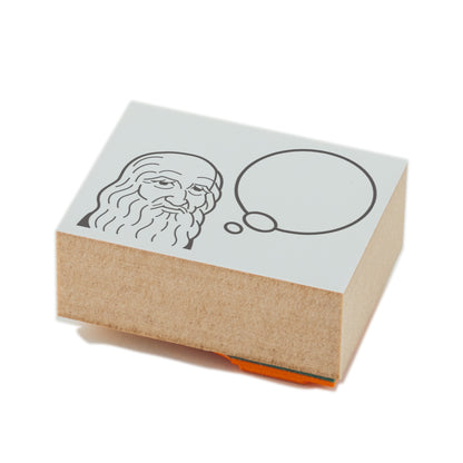 KAIUN-DO 偉人ひとこと物申す！ソクラテスのイラストにふきだしが付いたひとことゴム印