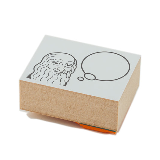 KAIUN-DO 偉人ひとこと物申す！ソクラテスのイラストにふきだしが付いたひとことゴム印