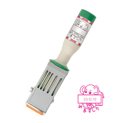 KAIUN-DO 日付入り先生スタンプ『ゾウだゾウ』| 24mm 評価スタンプ