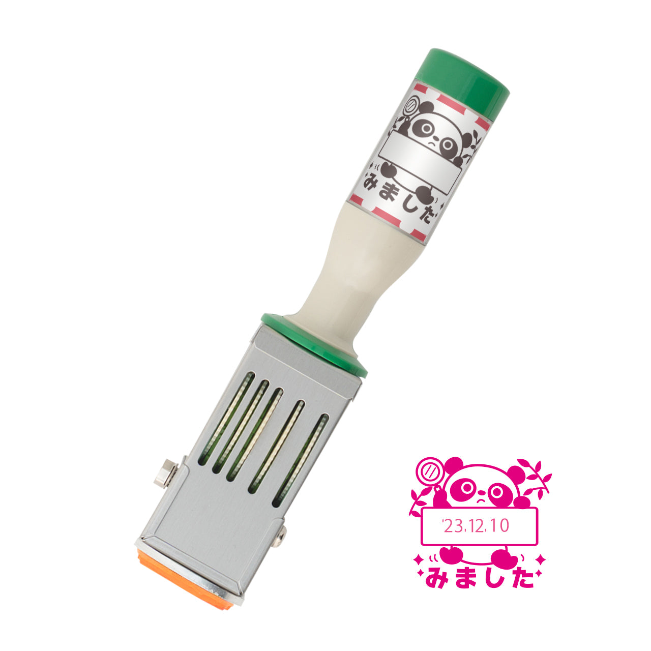 KAIUN-DO 日付入り先生スタンプ『パンダ2』| 24mm 評価スタンプ