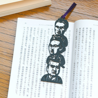切り絵しおり｜幕末の志士（勝海舟、坂本龍馬、西郷隆盛）