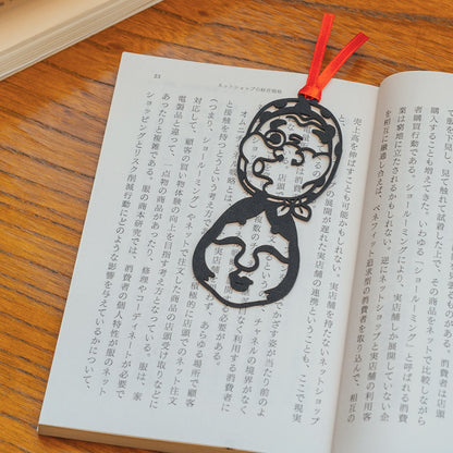 切り絵しおり｜おかめひょっとこ