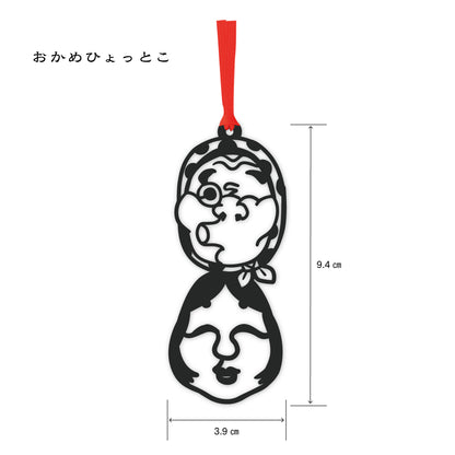 切り絵しおり｜おかめひょっとこ