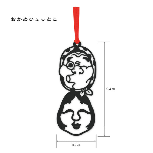 切り絵しおり｜おかめひょっとこ