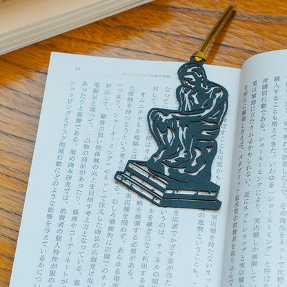 世界の彫刻｜切り絵しおり 考える人