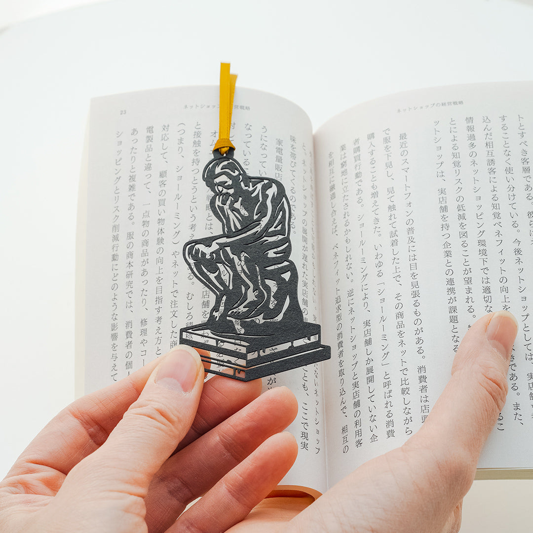 世界の彫刻｜切り絵しおり 考える人