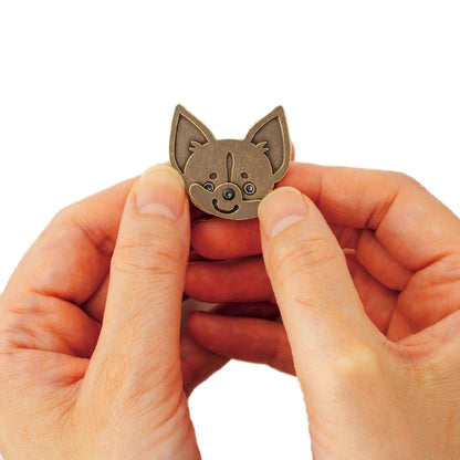 スマイルマーカー チワワ｜口が動く！犬＆猫のかわいいゴルフマーカー【アンティーク風／可動ギミック／ギフト向け】
